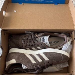 Adidas Men's Chocolate Brown Suede Sneakers